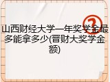 山西财经大学一年奖学金最多能拿多少(晋财大奖学金额)