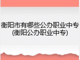 衡阳市有哪些公办职业中专(衡阳公办职业中专)
