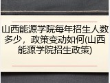 山西能源学院每年招生人数多少，政策变动如何(山西能源学院招生政策)