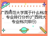 广西师范大学属于什么档次，专业排行分析(广西师大专业档次排行)
