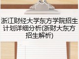 浙江财经大学东方学院招生计划详细分析(浙财大东方招生解析)