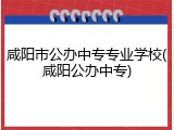 咸阳市公办中专专业学校(咸阳公办中专)