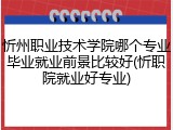 忻州职业技术学院哪个专业毕业就业前景比较好(忻职院就业好专业)