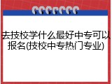 去技校学什么最好中专可以报名(技校中专热门专业)