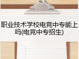 职业技术学校电竞中专能上吗(电竞中专招生)