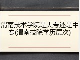 渭南技术学院是大专还是中专(渭南技院学历层次)