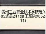 贵州工业职业技术学院是985还是211(贵工职院985211)