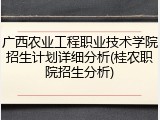 广西农业工程职业技术学院招生计划详细分析(桂农职院招生分析)