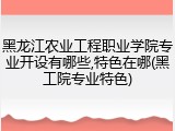 黑龙江农业工程职业学院专业开设有哪些,特色在哪(黑工院专业特色)