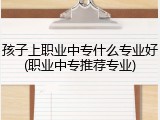 孩子上职业中专什么专业好(职业中专推荐专业)