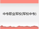 中专职业军校(军校中专)