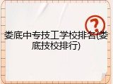 娄底中专技工学校排名(娄底技校排行)
