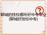 聊城的技校哪所好中专毕业(聊城好技校中专)