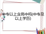 中专以上含高中吗(中专及以上学历)