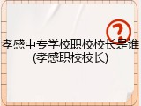 孝感中专学校职校校长是谁(孝感职校校长)