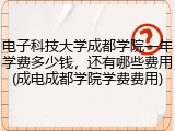 电子科技大学成都学院一年学费多少钱，还有哪些费用(成电成都学院学费费用)