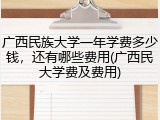 广西民族大学一年学费多少钱，还有哪些费用(广西民大学费及费用)