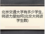 北京交通大学有多少学生，师资力量如何(北交大师资学生数)