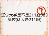 辽宁大学是不是211或985高校(辽大是211吗)