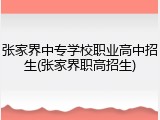 张家界中专学校职业高中招生(张家界职高招生)