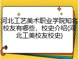 河北工艺美术职业学院知名校友有哪些，校史介绍(河北工美校友校史)