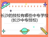 长沙的技校有哪些中专学校(长沙中专技校)