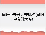 阜阳中专升大专机构(阜阳中专升大专)