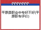 平原县职业中专好不好(平原职专评价)