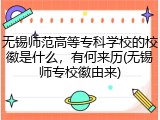 无锡师范高等专科学校的校徽是什么，有何来历(无锡师专校徽由来)
