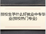 技校生学什么好就业中专毕业(技校热门专业)