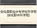 安化县职业中专学校升学班(安化职中升学班)