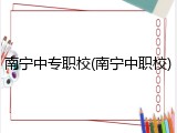 南宁中专职校(南宁中职校)