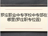 罗庄职业中专学校中专部在哪里(罗庄职专位置)