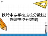 铁岭中专学校技校分数线(铁岭技校分数线)