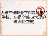 大理护理职业学院是哪里的学校，在哪个城市(大理护理职院位置)