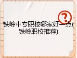 铁岭中专职校哪家好一点(铁岭职校推荐)