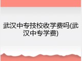 武汉中专技校收学费吗(武汉中专学费)