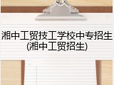 湘中工贸技工学校中专招生(湘中工贸招生)