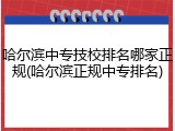 哈尔滨中专技校排名哪家正规(哈尔滨正规中专排名)
