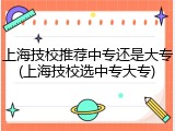 上海技校推荐中专还是大专(上海技校选中专大专)