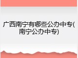 广西南宁有哪些公办中专(南宁公办中专)