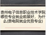 贵州电子信息职业技术学院哪些专业就业前景好，为什么(贵电院就业优势专业)