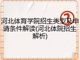 河北体育学院招生类型及申请条件解读(河北体院招生解析)
