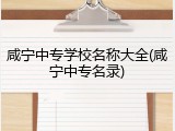 咸宁中专学校名称大全(咸宁中专名录)