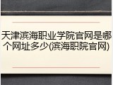 天津滨海职业学院官网是哪个网址多少(滨海职院官网)