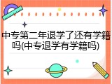 中专第二年退学了还有学籍吗(中专退学有学籍吗)