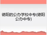 德阳的公办学校中专(德阳公办中专)