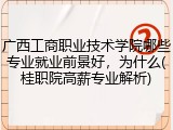 广西工商职业技术学院哪些专业就业前景好，为什么(桂职院高薪专业解析)