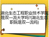 湖北生态工程职业技术学院是双一流大学吗?(湖北生态职院是双一流吗)