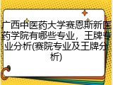 广西中医药大学赛恩斯新医药学院有哪些专业，王牌专业分析(赛院专业及王牌分析)